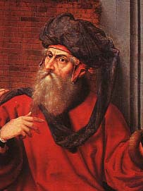 Abraham, Sarah, and the Angel by Jan Provost; Web Gallery of Art (image cropped)